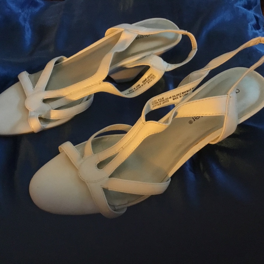 White sandals